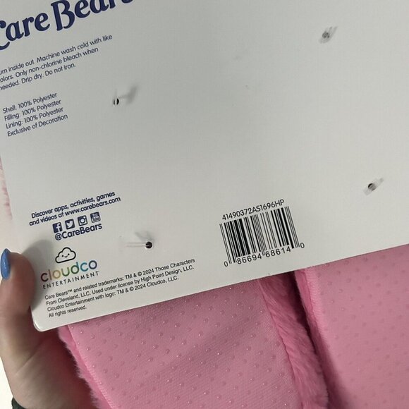 Care Bear Slippers Pink Cheer Bear Slippers Womens Size 5-6 XS-S NWT 2024 - Picture 9 of 10